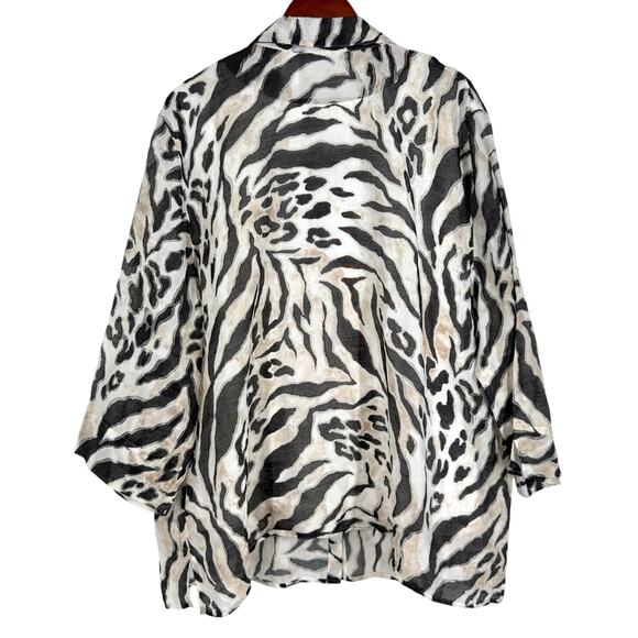 Alfred Dunner Woman Plus Size 24W 2-Piece Zebra Blouse Shirt Top Mature Summer - Picture 7 of 7